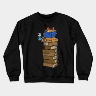 Books And Cats   Gift For Book Lovers & Cat Owners Crewneck Sweatshirt